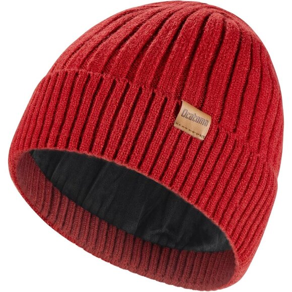 Ocatoma Winter Beanie Hat for Men Women Soft Lined Cuffed Ski Knitted Toque - Picture 1 of 9